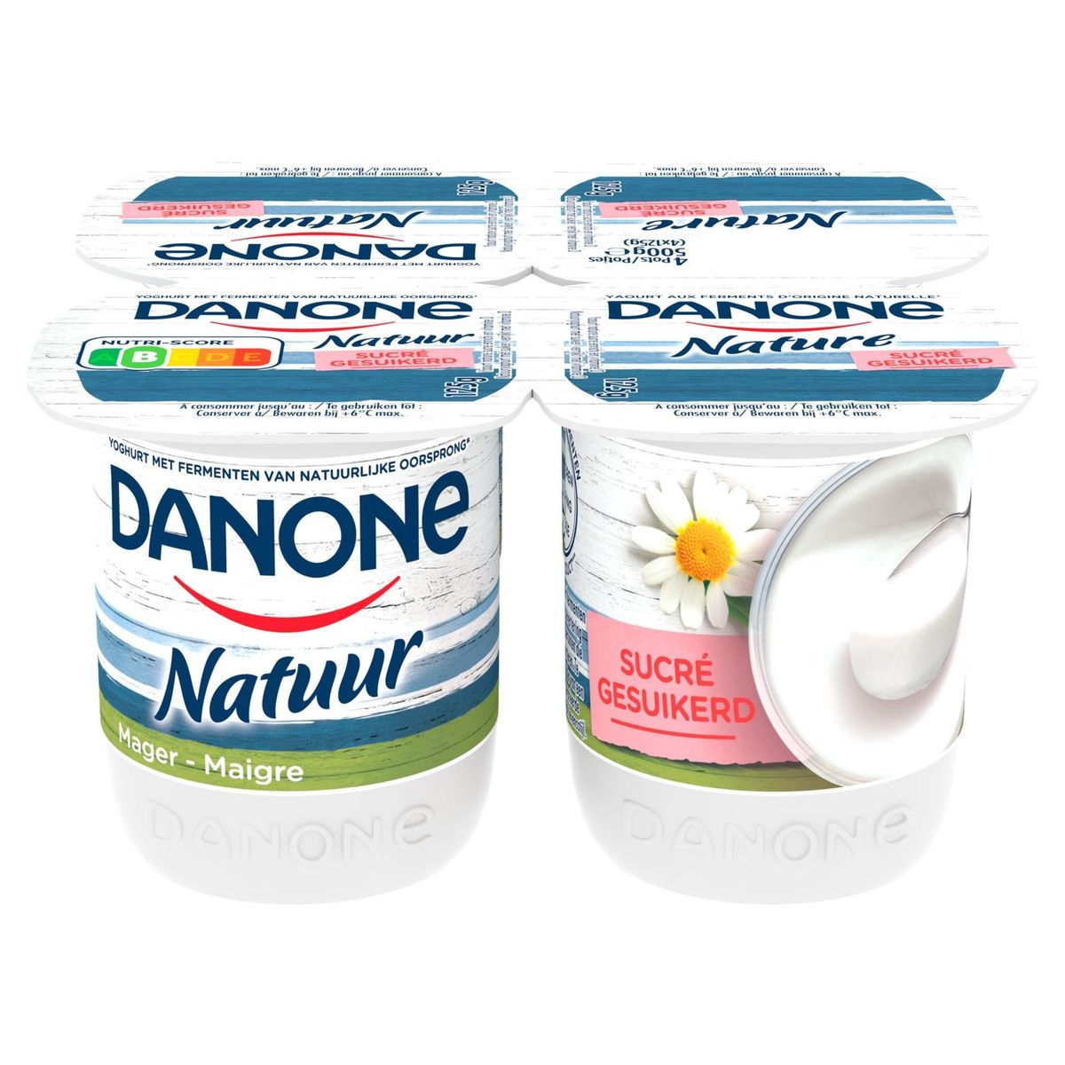 Danone Sucré Nature 125 g x 4